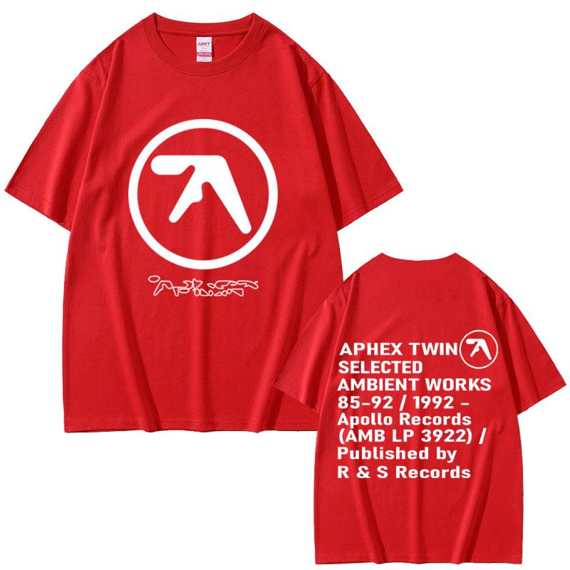 Aphex Twin Graphic Tshirt Men Women Casual Cotton Vintage Short Sleeve T Shirts Male Gothic Rock Tshirts Oversized Streetwear