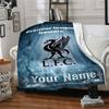 Liverpool Customize Text Blanket Gift Customizable Blanket Comfortable Perfect for Nap Chair Home Decor Picnics All-Season Use