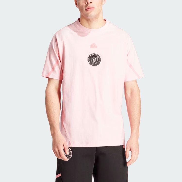 Adidas Inter Miami CF Designed for Gameday Travel T-Shirt Hellrosa Herren Streetwear IQ0723