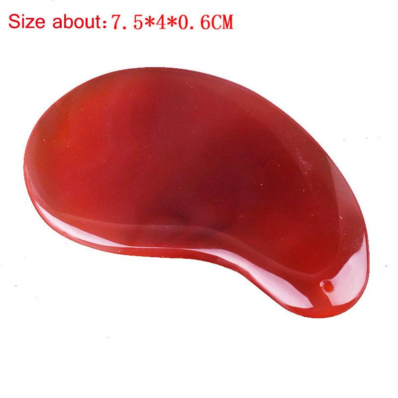 Red Onyx Gouache Scraper Guasha Jade Massager For Face Natural Gouache Stone Gua Sha Scraper Facial Massage Tool Face Scraper