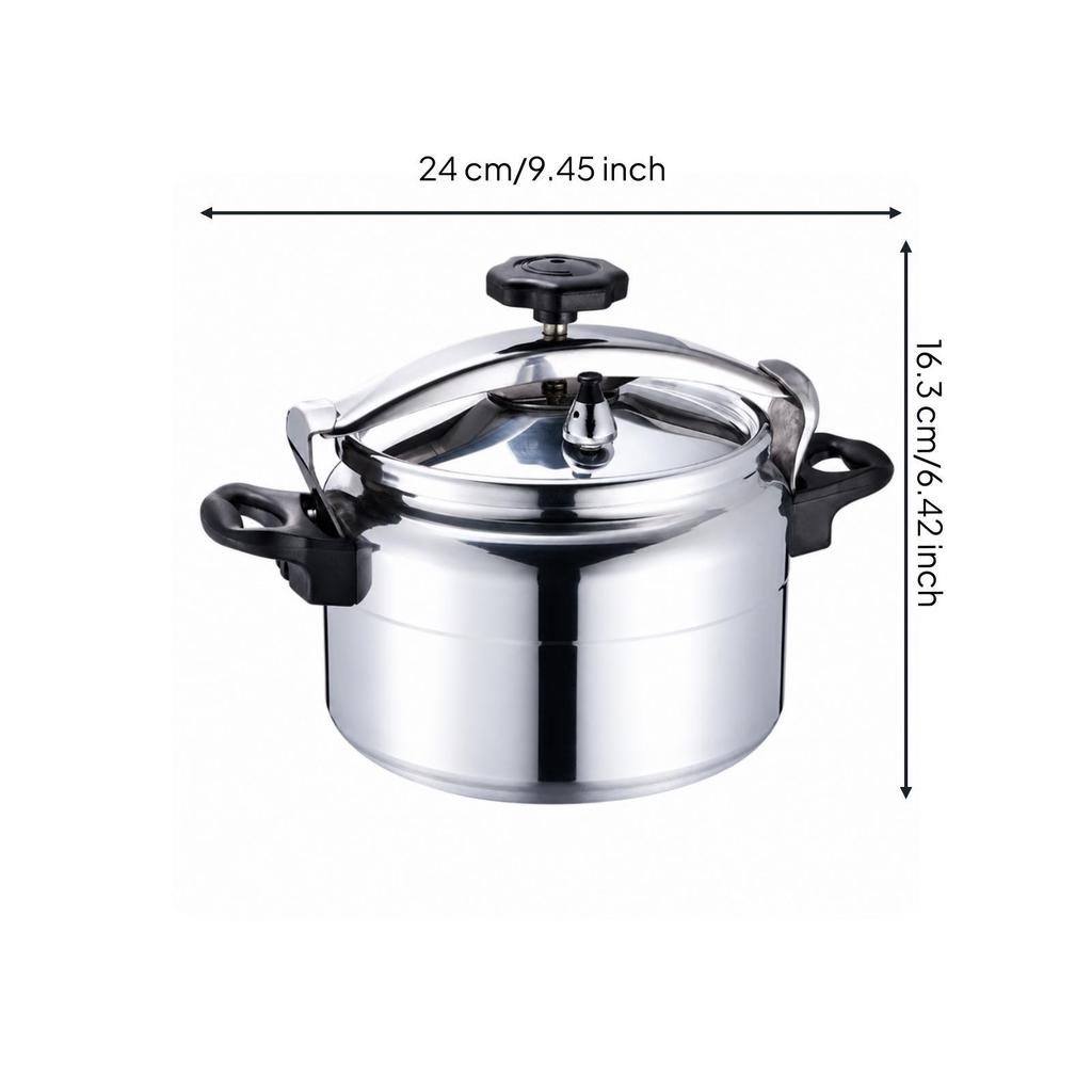 Stovetop Compatible Aluminum Pressure Cooker Heat-Resistant Non-Electric
