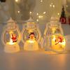 Świąteczne oświetlenie dekoracyjne Przenośna lampka choinkowa Santa Snowman Led z wiszącym pierścieniem