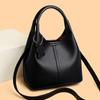 Handbag - Soft Leather Shoulder Bag for Carrying - Fashionable Single-shoulder Crossbody Bag - High-quality Bucket Bag