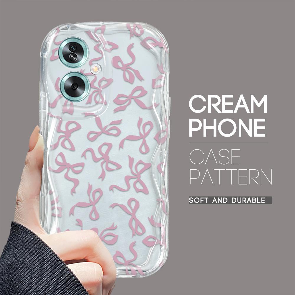 

Милый мультяшный узор, кремовая текстура, мягкий силиконовый чехол с волнистыми краями, чехол для телефона для OPPO Reno Realme Realme 10 прозрачный
