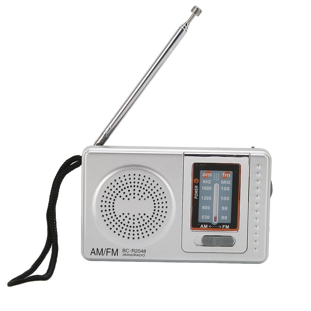 Portable Radio DSP Chip AM FM Transistor Radio with Built In Speaker for Home Travel Entertainment Work Emergency