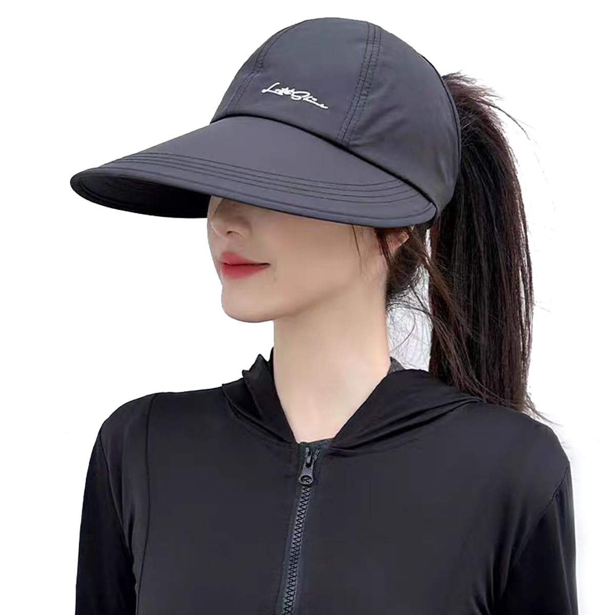 

Солнце УФ Широкий Глубокий Делает Лицо Выглядеть Быстро Большим Легким [IFSUN] Женская Кепка, Шляпа, Защита, Поля, Весна/Лето, Тип, Простой, Меньший, Сушка, чёрный