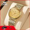 OPK 6005 Luxury Brand Men's Business Quartz Wristwatches Waterproof Luminous Diamond Gold Watch for Man Original