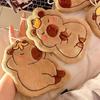 Cartoon Hand Towel Cute Capybara Hanging Towel Kitchen Bathroom Face Washcloth Guinea Pig Coral Fleece Quick Drying Towel