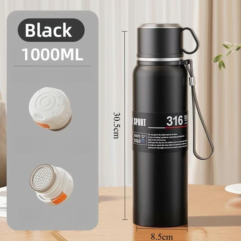 1L Thermal Water Bottle Keep Cold And  Water Bottle Thermos For Water Tea Coffee Vacuum Flasks Stainless Steel Thermos Bottle