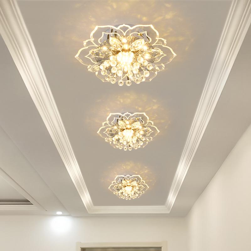 Modern Minimalist Ceiling Light - Embedded Crystal Lamp for Living Room, Corridor, and Aisle