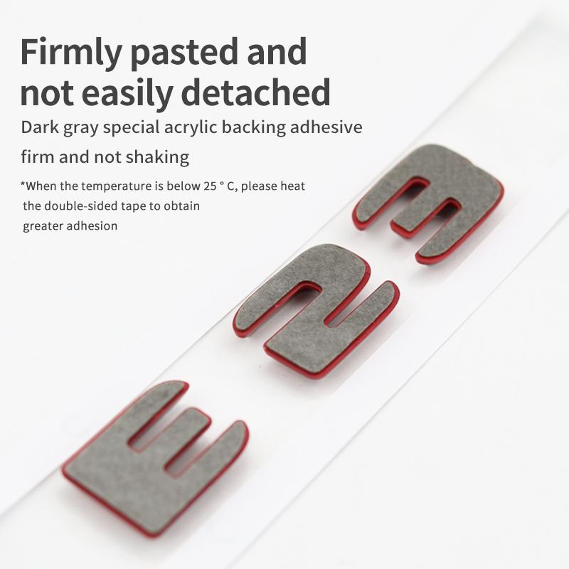 Suitable for Mercedes Benz rear letter sticker silver red version C63S GT63S S63LGLE53 SL63S modification W205 W206 C190 X290