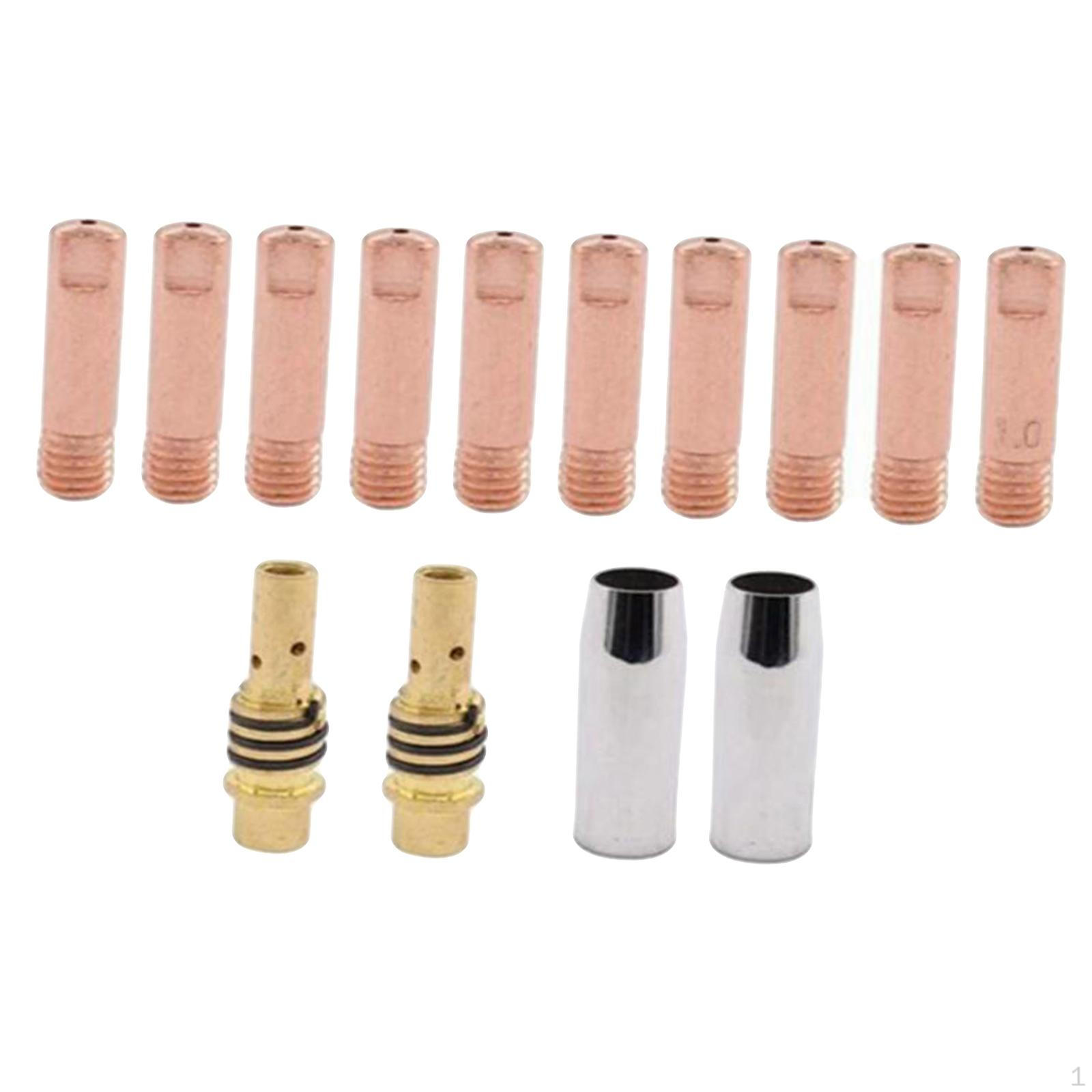 

14 Pieces Consumables MIG Gas Nozzle Tip Holder for 15AK Welding , High Performance 1.0mm