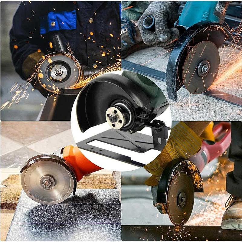 Universal Angle Grinder Protective Shield Adjustable Thickened Cutting Guard Bracket Fit 100-125mm Grinders for Masonry Cutting