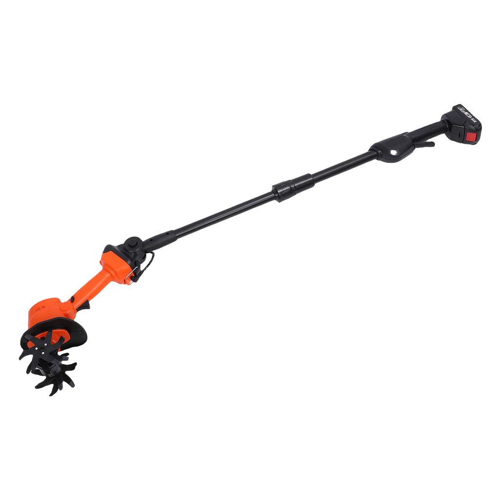 Kabelloser Mini-Bodenfräse 235 U/min für den Garten Elektrisch mit 4 Reihen Zinken 2 x 1,5Ah Akkus 1 Ladegerät 4 Zoll