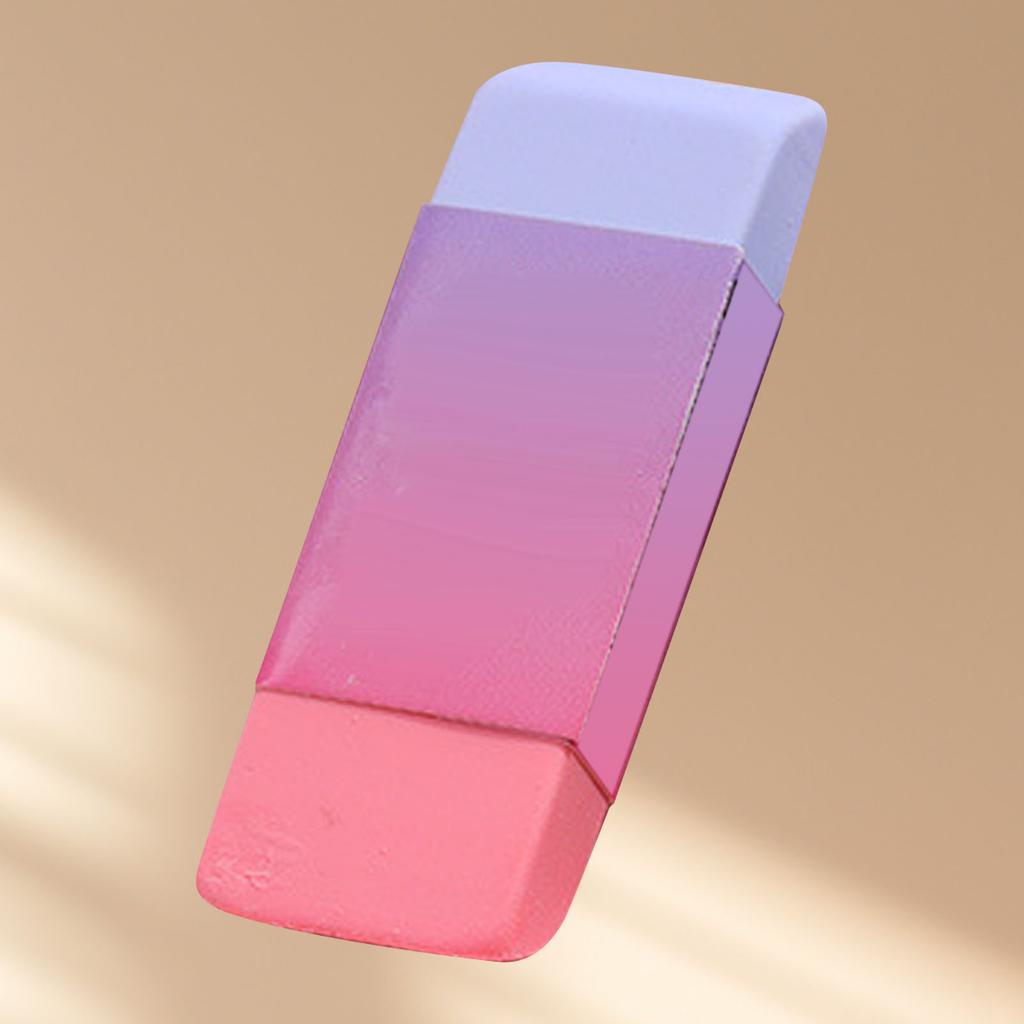 Dual Color Bevel Eraser Students Artists Large Size Block Rubber Eraser for School and Office 80x28mm Dual Color Bevel