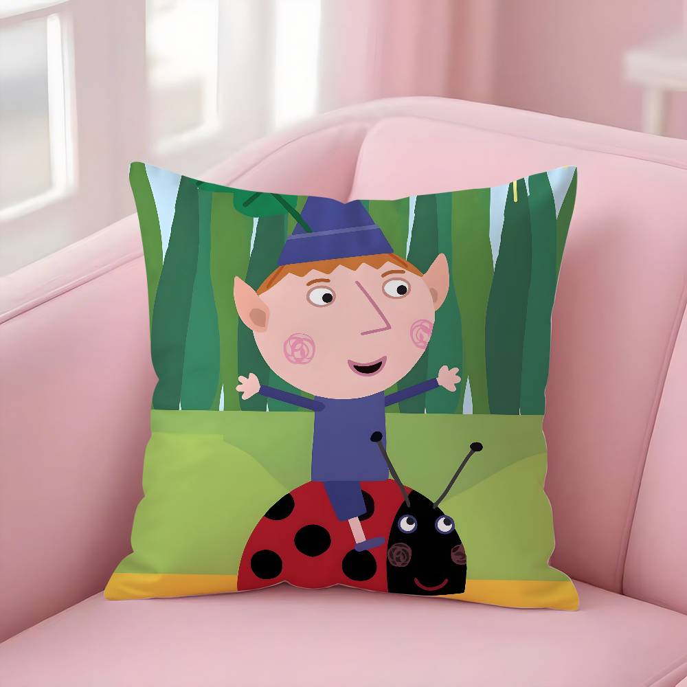 

Cartoon B-Ben Hollys Little KingdomS Pillow Case Soft Plush Fabric Double Sided Print Decorative Home Living Room Gift Cushion 30cm x 30cm