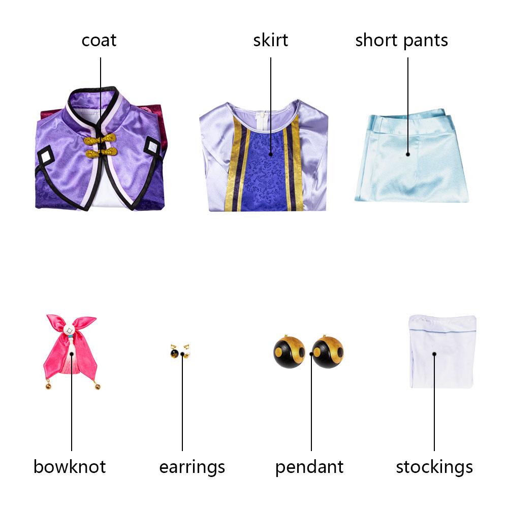 Qiqi Cosplay Costume Shoes Custom Made Full Set Qiqi Lovely Cosplay Clothing