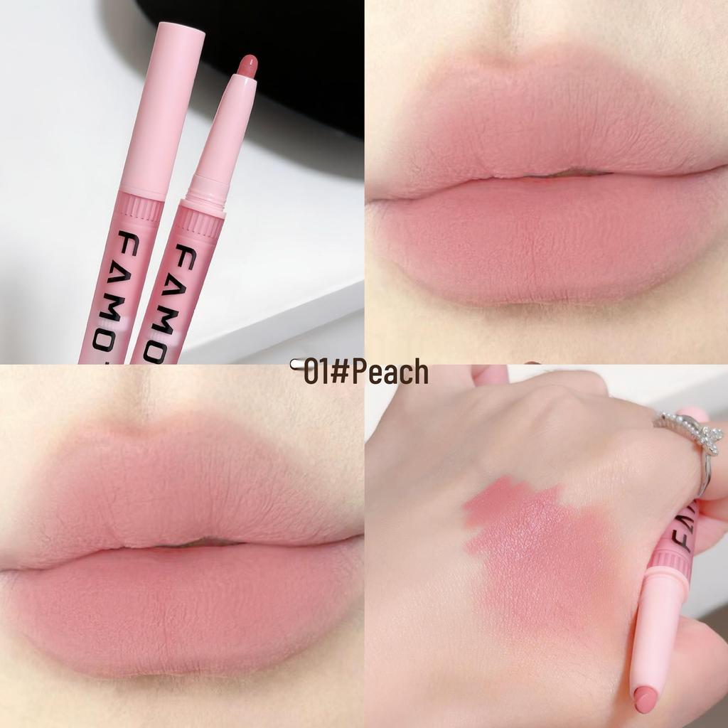 Daisy Lip Liner & Lipstick Pen: Long-Lasting Matte Velvet Mist for a Pure, Desirable Look - Perfect for Students.
