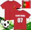 Maglietta da calcio personalizzata del Portogallo Nome Numero personalizzati Regalo per tifoso Top unisex