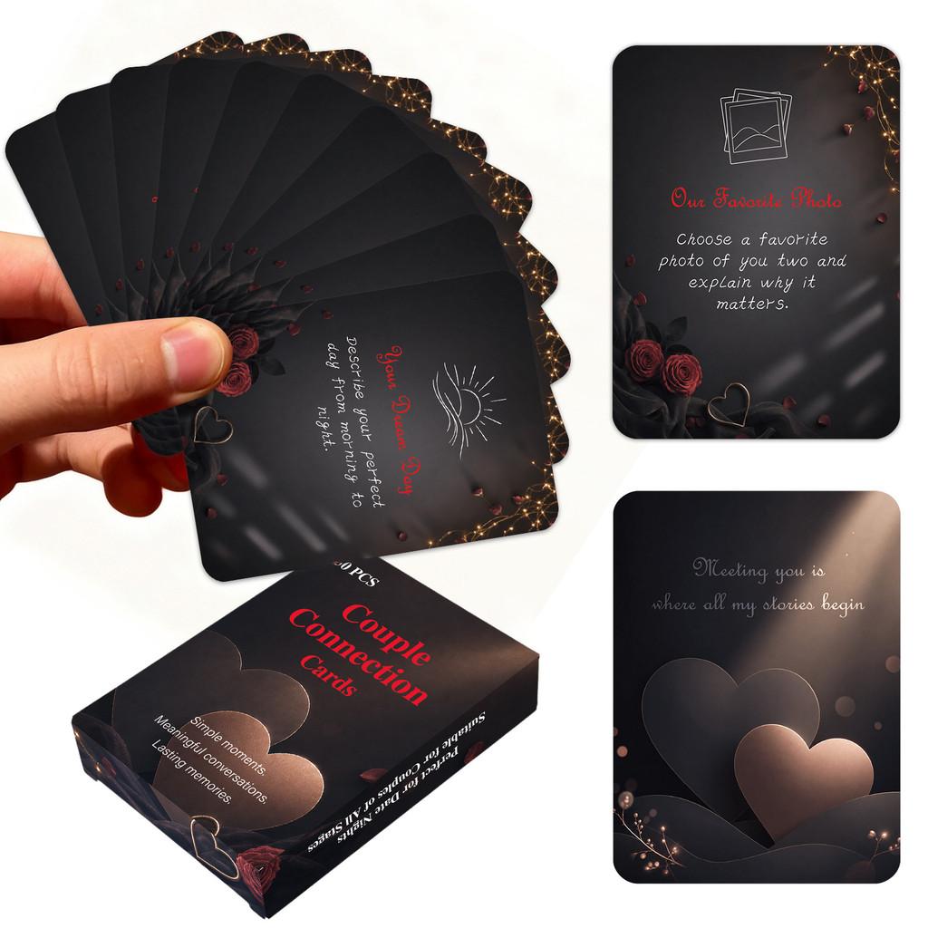 Romantisches Paar-Kartenspiel mit Papierkarten für interaktiven Spaß in Innenräumen