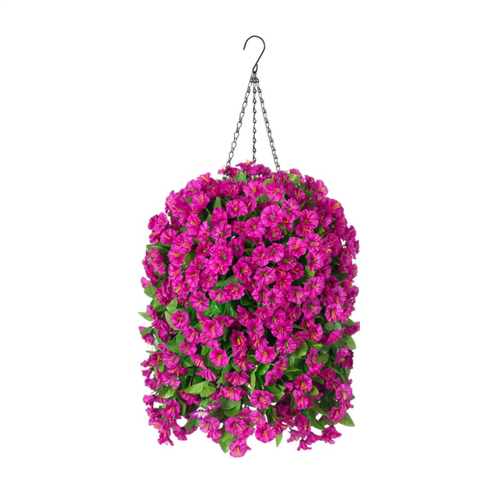 

Outdoor Flowers Realistic Faux Hangable Baskets 37 Inches Realistic Flowers With Hook For Home Garden Yard Balcony Patio Porch