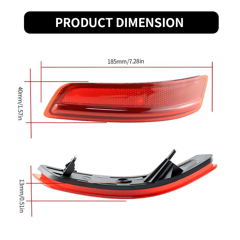 2pcs For Toyota Corolla 2014 2015 2016 Rear Bumper Reflectors Tail Turn Signal Brake Fog Light Shell housing no bulb