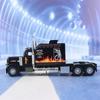 AAZZ1 1:24 PETERBILT 389 Heavy Truck Tractor Toy Model Alloy Diecast Sound Light Pull Back Model Truck Boys Toy Gifts Collection