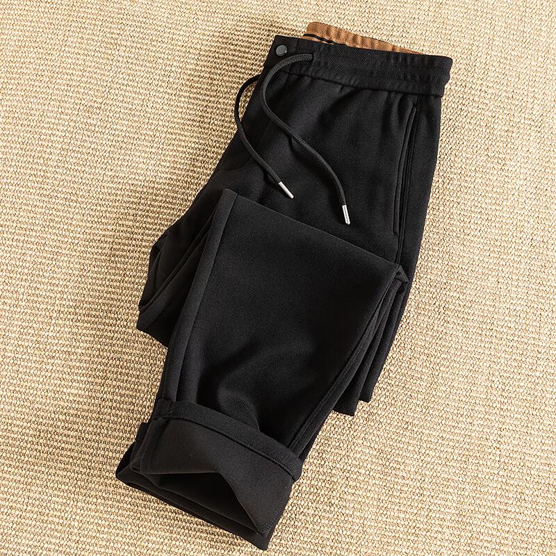 

FAPAI Men s Wool Blend Thick Straight-leg Business Casual Pants XL