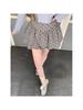 Petite High Waist Polka Dot Ruffle Skirt - Fluffy Slimming Short Skirt for Autumn 2025