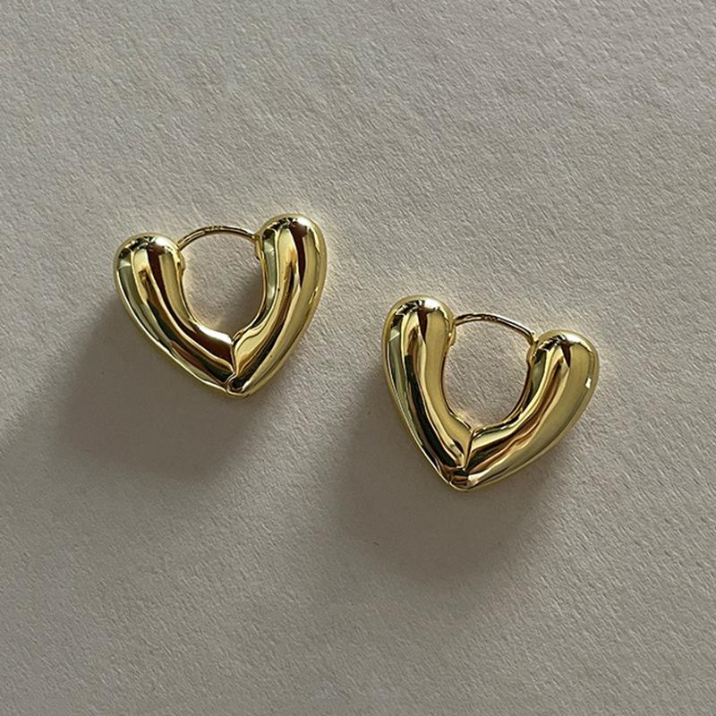 Luxury Top Quality Smooth Star Zircon Hoop Earrings for Women Girls Metal Chunky Sun Rhinestone Ear Buckle Punk Y2K Jewelry