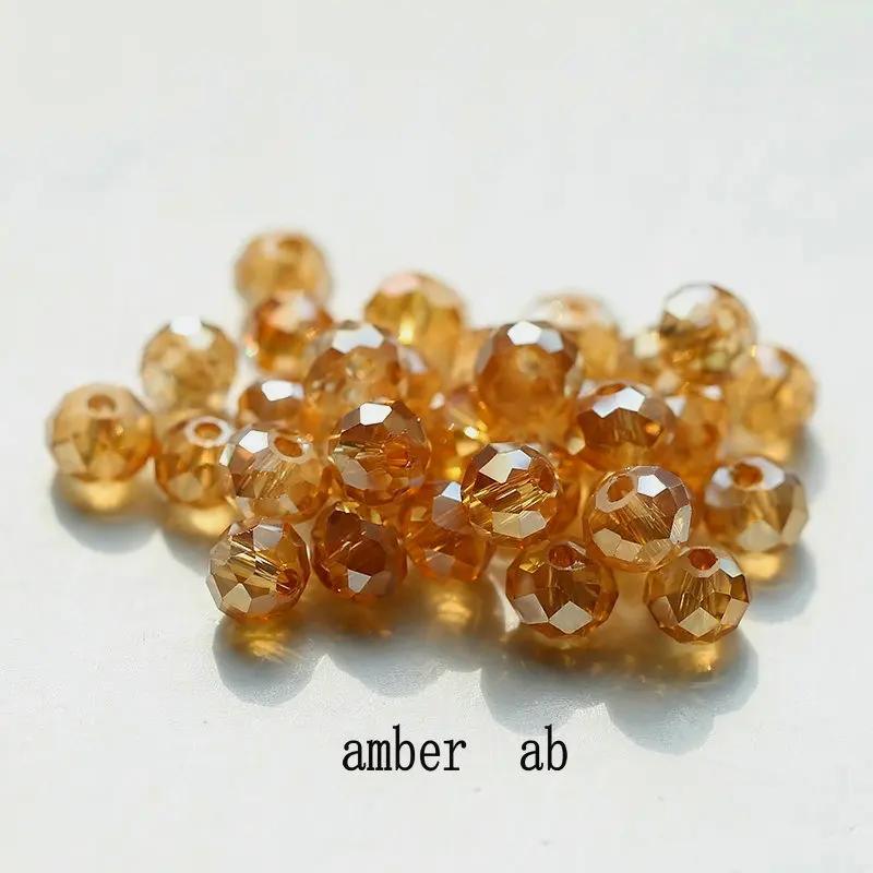 4mm glass beads plated Color faceted round crystal beads Jewelry beads for bracelet necklace Jewelry making DIY 150pcs