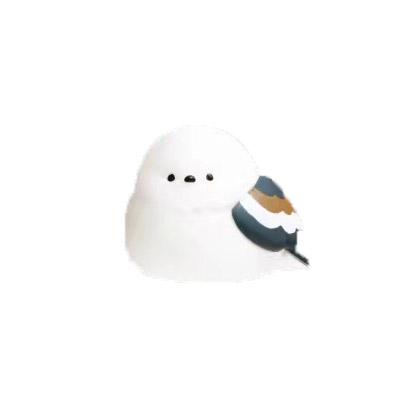 Genuine Gacha Figure Small Scale Model Soft Little White Bird Seat Lamp Passeriformes Paridae Action Figure Model Lovely Toys 4CM