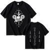 T-shirt d'été imprimé graphique punk ample à manches courtes 100% coton pur Singer Marilyn Manson Harajuku