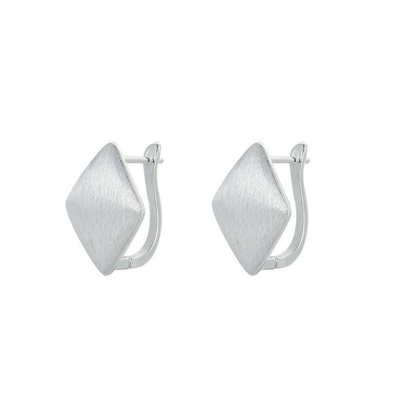 High-End Retro French Geometric Rhombus Earrings for Women - Creative Niche Style