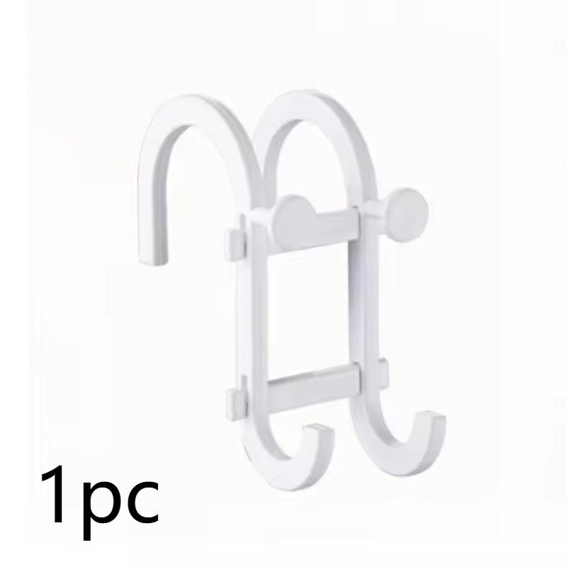 1/5pcs Double S-shape Hooks Multi Functional Storage Rack Shower Wiper Hooks for Clothes Hats Bathroom Phone Holder