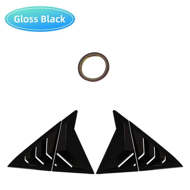 For Hyundai Elantra Avante Sedan 2011-2015 Car Rear Louver Window Side Shutter Cover Trim Sticker Vent Scoop ABS Carbon Fiber