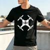 Unisex Drone Pilot TShirt Minimal Quadcopter Silhouette Cotton Tee Uav Camera Drone Hobby Graphic Short Sleeve Casual Outdoor Tops