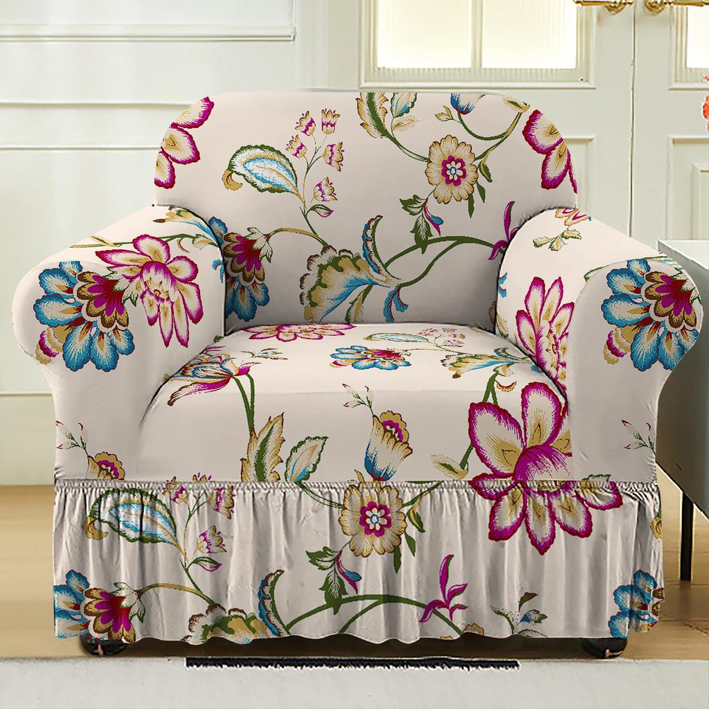 Universal All-Inclusive Elastic Sofa Cover, Four-Season Universal Sofa Cover, Nordic Style Internet Celebrity Skirt Sofa Protection