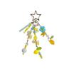 Acrylic Beads Bag Charms Colorful Floral Star Tassel Key Chain Beaded Hanging  Girls Gifts