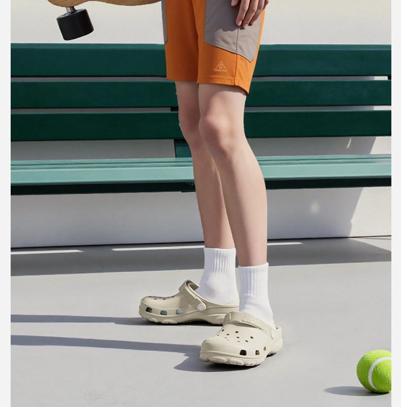 Puxi Rouman Unisex Seaside Cool Slippers: Spring/Summer Non-Slip, Thick-Soled, Heightening, Closed-Toe, Soft Hole Outdoor Shoes.