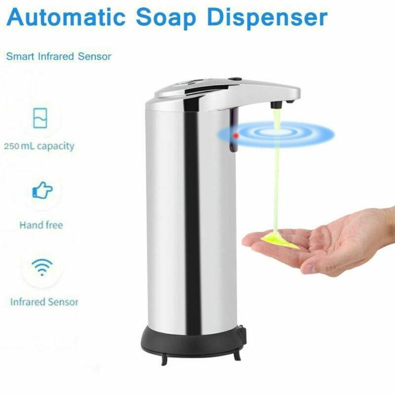 1Pcs 250ml Touchless Automatic Soap Dispenser Sanitizer Dispenser for Home Kitchen Office Bathroom Without Battery