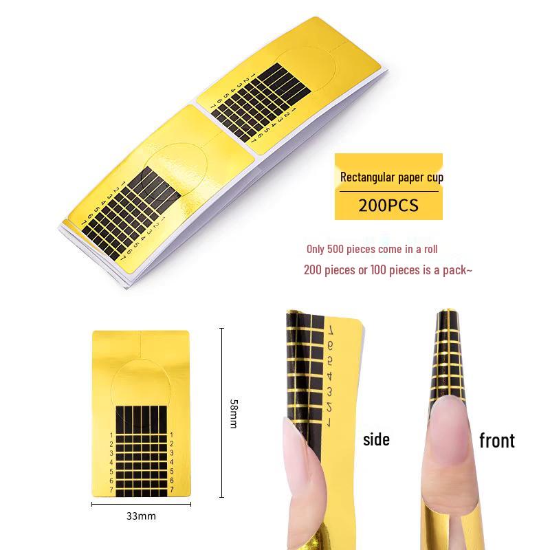 

Формы для наращивания ногтей гелем «Бабочка» - Прямоугольные наклейки для нейл-арта