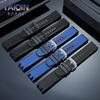 22mm High Quality Nylon Canvas Strap For Tissot MotoGP T-Sport Racing Series T115.417 T115.427A Rubber Bottom Watchband Bracelet