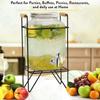 5 Litre Glass Water Dispenser with Stand - Air Tight Lid Glass Pitcher for Detox Water - Mason Jar - Counter Table Top
