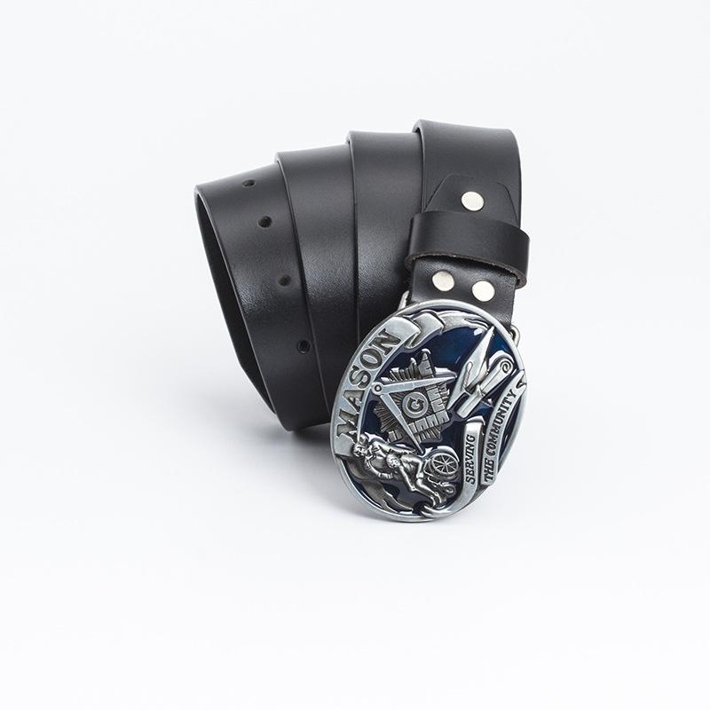 Men's Personalized Belt Fashion Trend Belt Pure Cowhide Belt