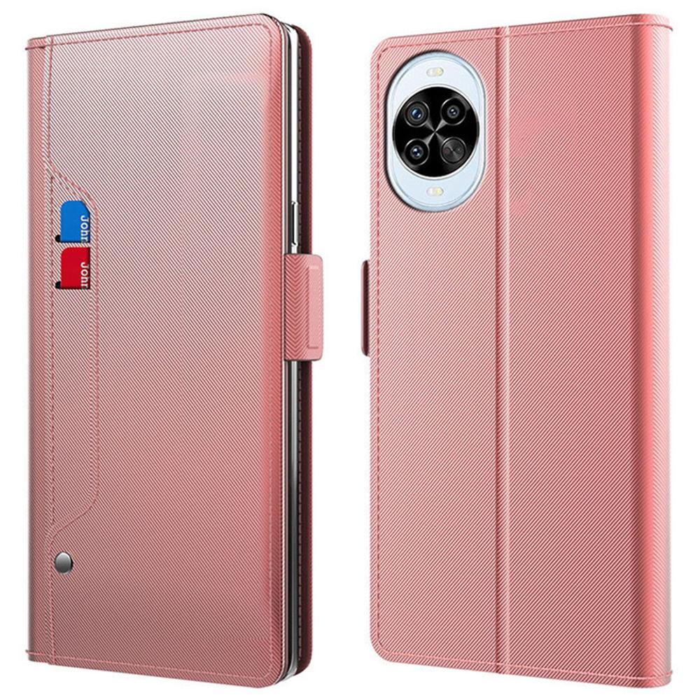 Für Huawei nova 14 Pro 5G Hülle Ständer PU Leder Handyhülle Kartenhalter Spiegel