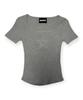 BORN SLIPPY Crystal Star Square Neck Tee (Gray)