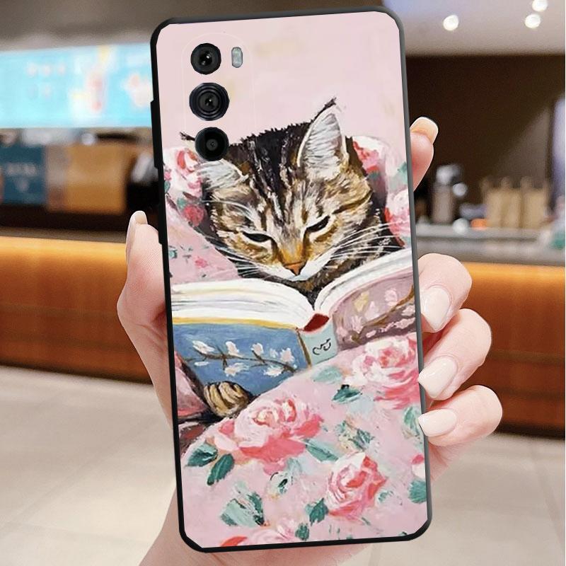 Phone Case For Motorola Edge 50 40 Pro 60 50 40 30 Ultra Neo Fusion Moto G Play G Stylus G Power G Fun Cat