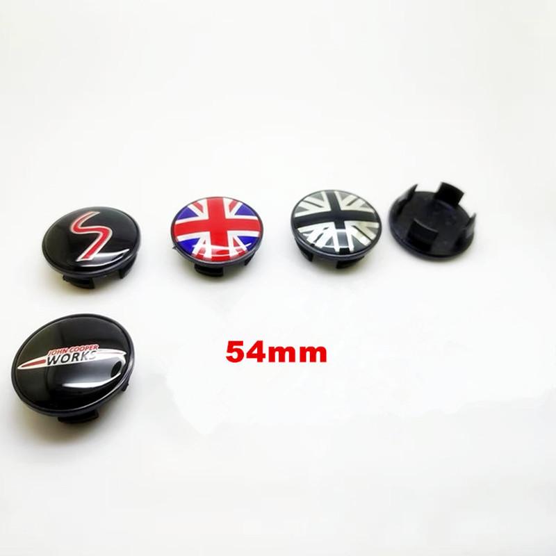 54mm 4pcs Epoxy Mini Car Wheel Center Cap Hub Covers For Mini Cooper S JCW R56 R50 R53 R55 R57 R60 F54 F55 F56 Auto Accessories