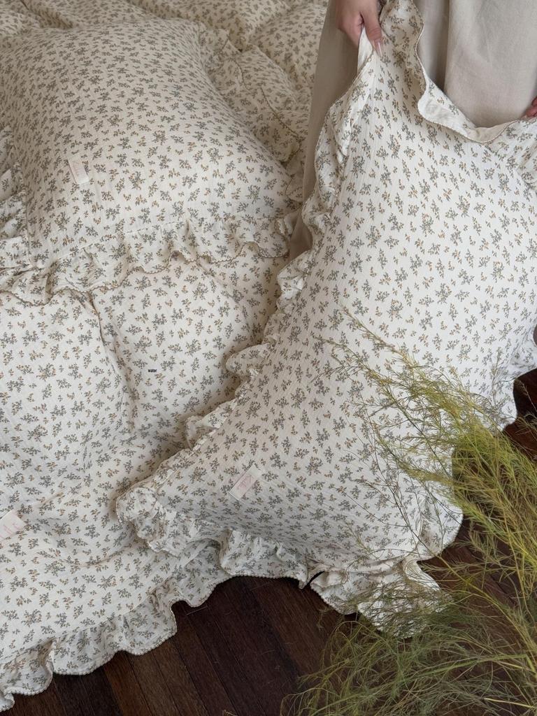 G5Z Francuska Retro Dwustronna Bawełniana Koronkowa Poszewka na Kołdrę